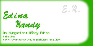 edina mandy business card